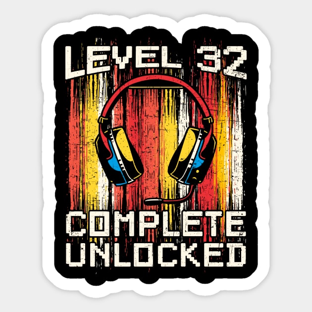 Level 32 complete unlocked Sticker by printedartings